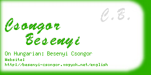 csongor besenyi business card